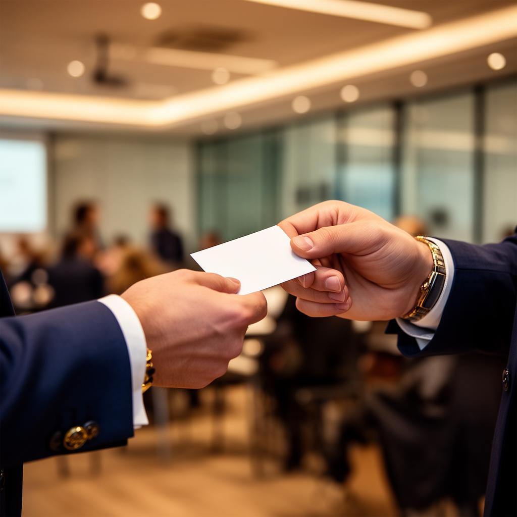 Professionals greeting and shaking hands