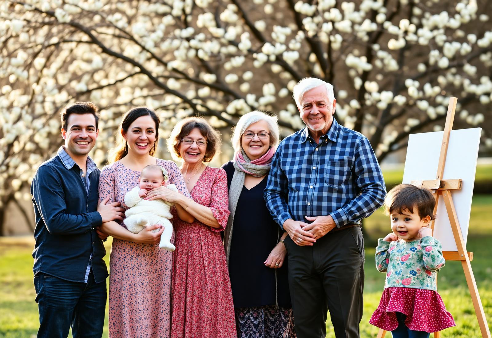 Multigenerational family enjoying time together outdoors